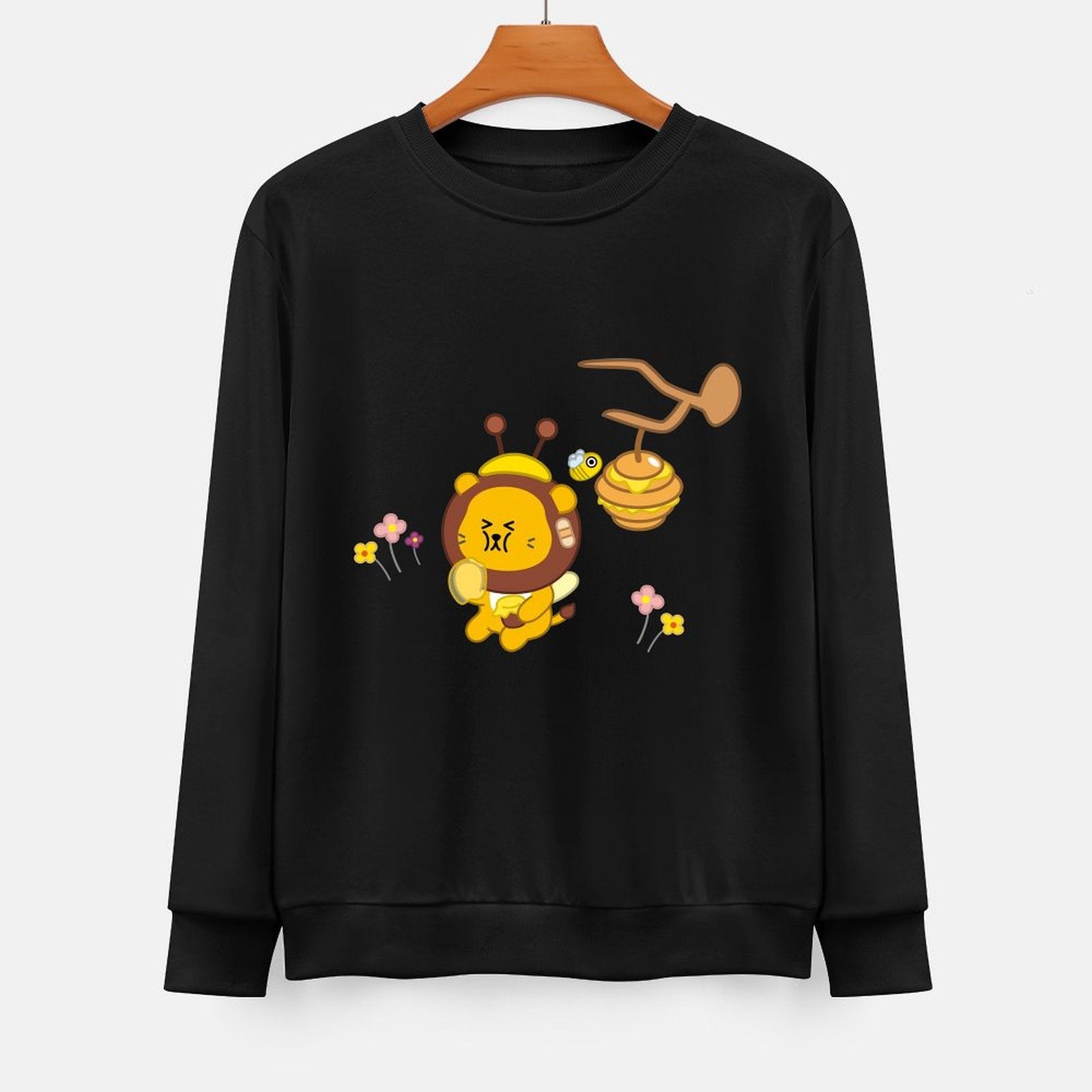 Front Patterned Long Sleeve TopSimpleFit Simple